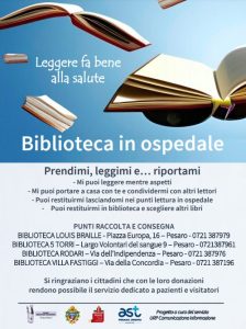Biblioteca in ospedale_Pesaro Locandina Biblioteca in ospedale